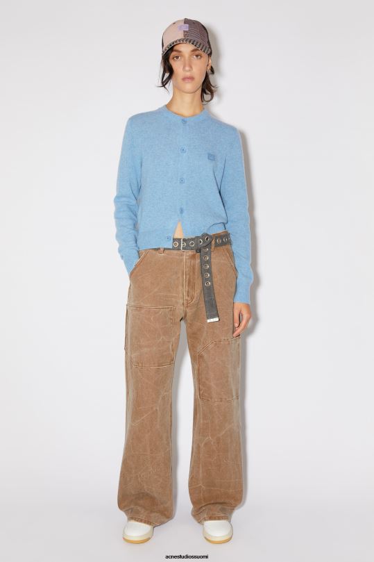 Acne Studios vaatteet teräksensininen melansi 0VF2B78 pyöreäkauluksinen neuletakki