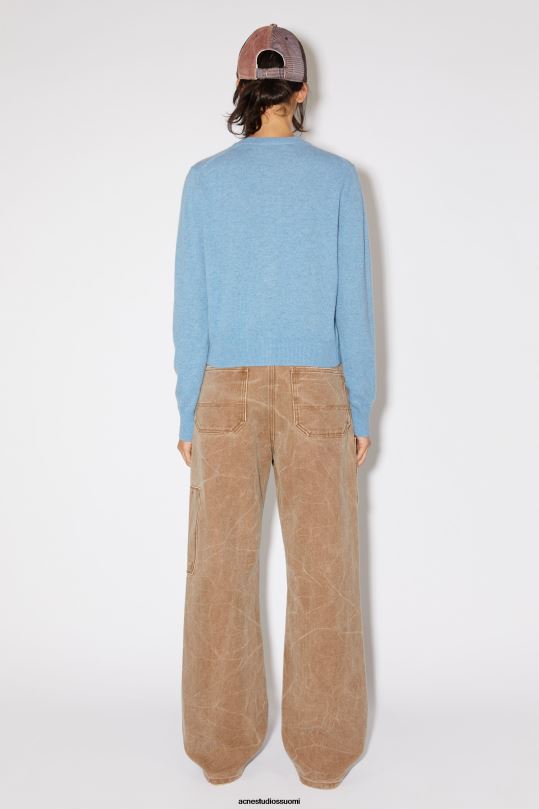 Acne Studios vaatteet teräksensininen melansi 0VF2B78 pyöreäkauluksinen neuletakki