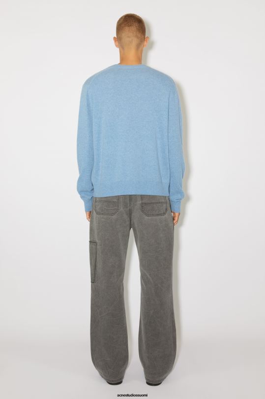Acne Studios vaatteet teräksensininen melansi 0VF2B936 pyöreä kaula-aukkoinen unisex-neulepusero