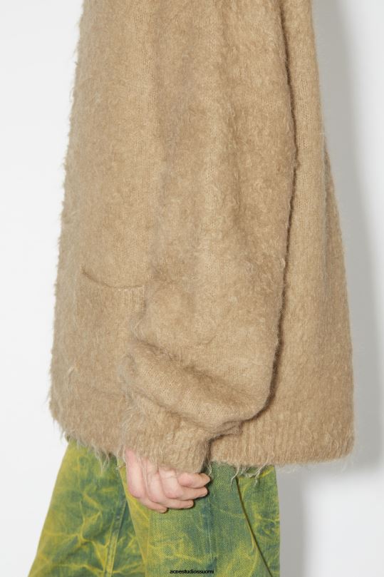 Acne Studios vaatteet tumma beige 0VF2B944 villainen mohair neuletakki