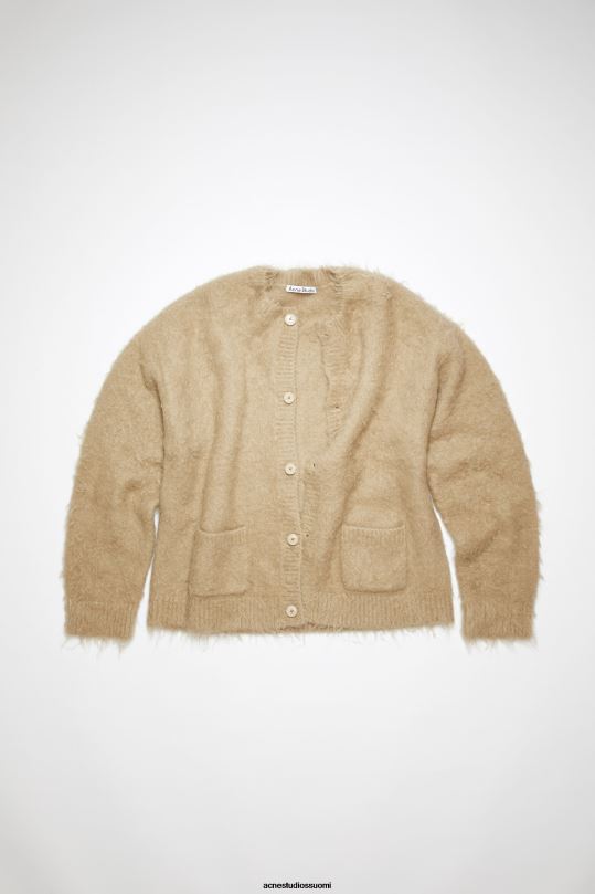 Acne Studios vaatteet tumma beige 0VF2B944 villainen mohair neuletakki