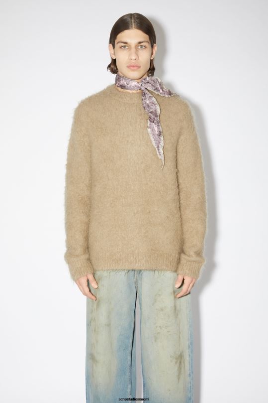 Acne Studios vaatteet tumma beige 0VF2B946 mohair villapusero