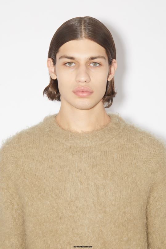 Acne Studios vaatteet tumma beige 0VF2B946 mohair villapusero