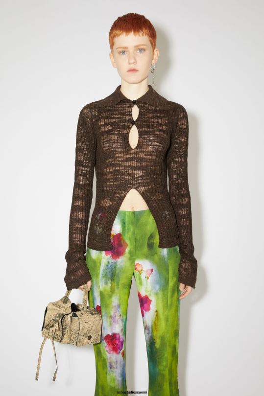 Acne Studios vaatteet tumman ruskea 0VF2B119 leveä kylkipusero