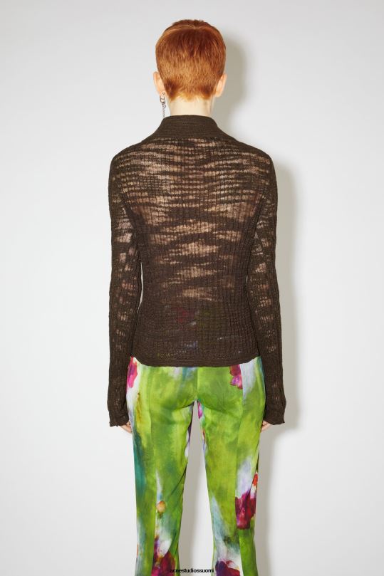 Acne Studios vaatteet tumman ruskea 0VF2B119 leveä kylkipusero