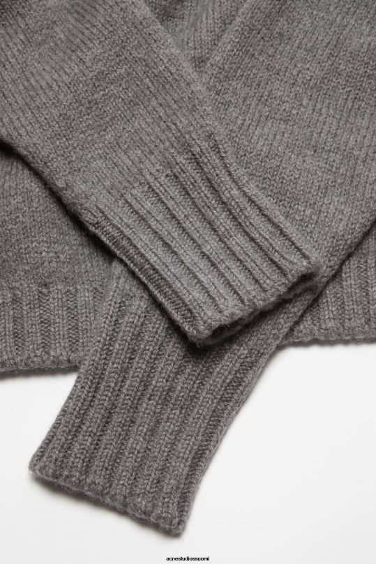 Acne Studios vaatteet tummanharmaa 0VF2B75 villapaita pyöreäkauluksella