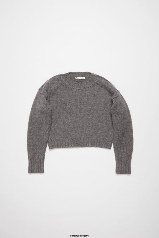 Acne Studios vaatteet tummanharmaa 0VF2B75 villapaita pyöreäkauluksella