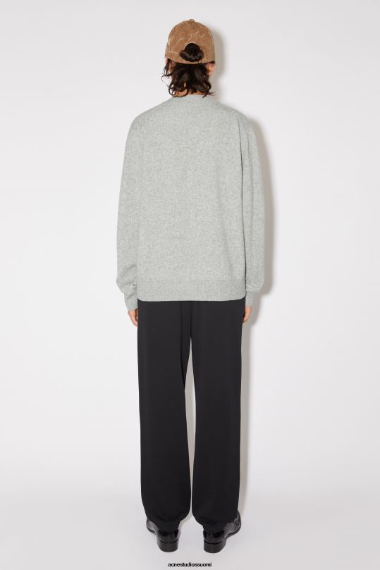 Acne Studios vaatteet vaaleanharmaa melansi 0VF2B81 V-kaula-aukkoinen unisex-neuletakki