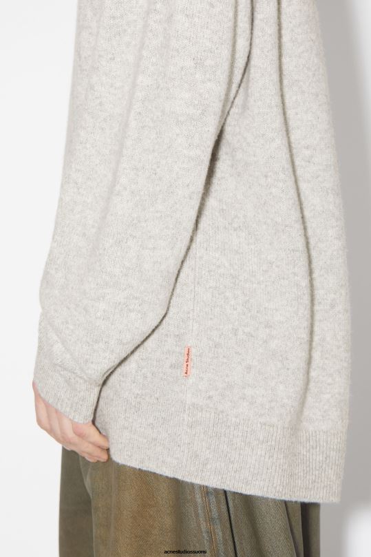 Acne Studios vaatteet vaaleanharmaa melansi 0VF2B945 villainen kashmir huppari