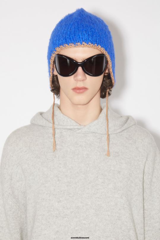 Acne Studios vaatteet vaaleanharmaa melansi 0VF2B945 villainen kashmir huppari