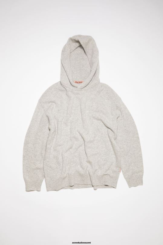 Acne Studios vaatteet vaaleanharmaa melansi 0VF2B945 villainen kashmir huppari