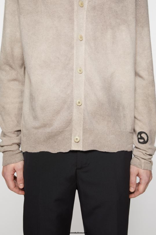 Acne Studios vaatteet vintage beige 0VF2B923 pyöreäkauluksinen neuletakki