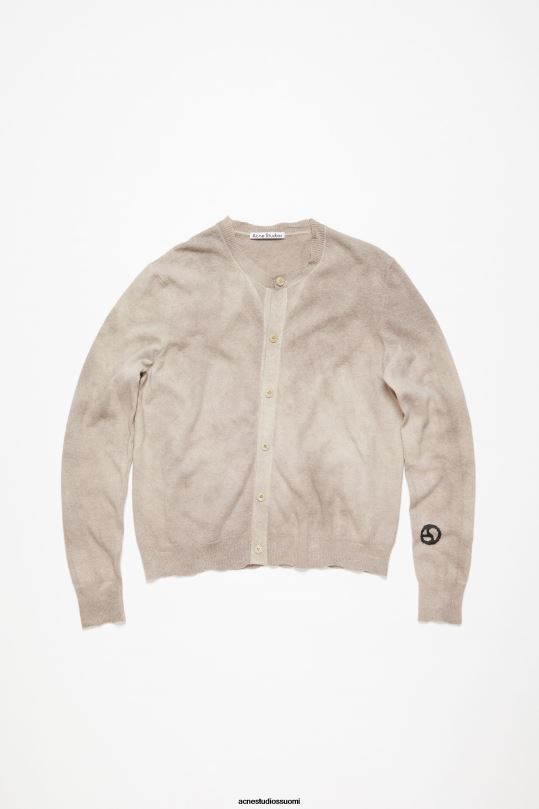 Acne Studios vaatteet vintage beige 0VF2B923 pyöreäkauluksinen neuletakki