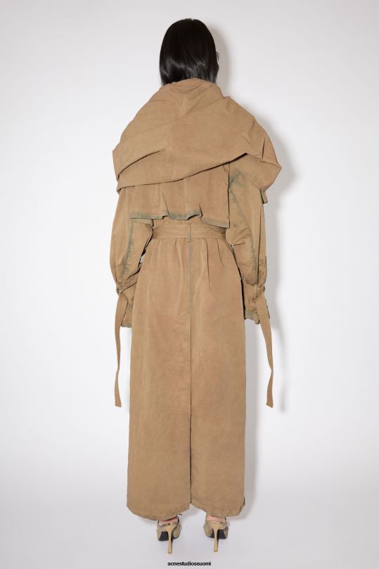 Acne Studios vaatteet beige 0VF2B33 huivikaulus trenssitakki kiitoradaesitys