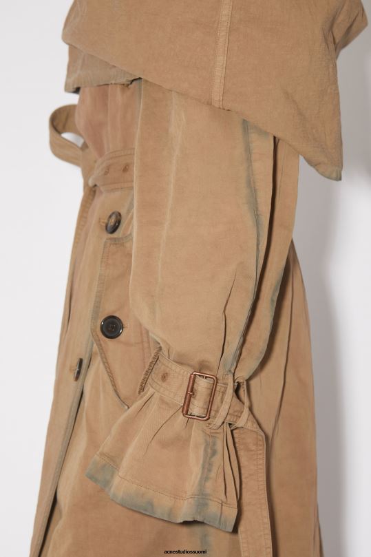 Acne Studios vaatteet beige 0VF2B33 huivikaulus trenssitakki kiitoradaesitys