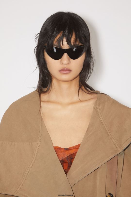 Acne Studios vaatteet beige 0VF2B33 huivikaulus trenssitakki kiitoradaesitys