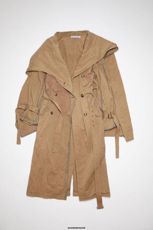 Acne Studios vaatteet beige 0VF2B33 huivikaulus trenssitakki kiitoradaesitys