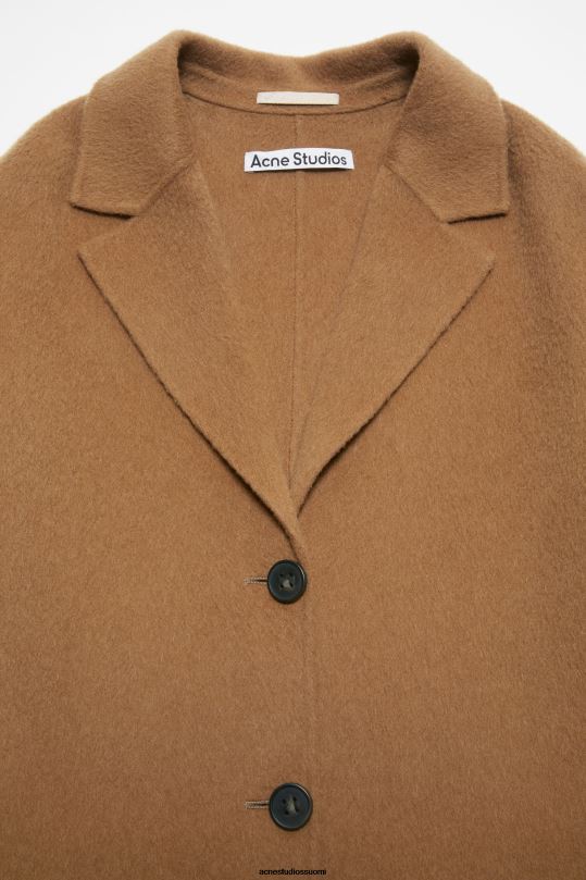 Acne Studios vaatteet kamelin beige 0VF2B12 yksirivinen villatakki