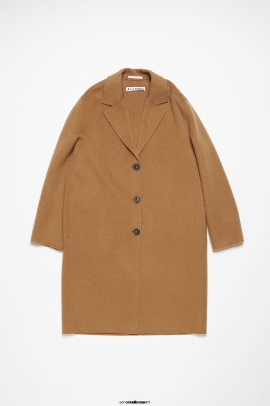 Acne Studios vaatteet kamelin beige 0VF2B12 yksirivinen villatakki