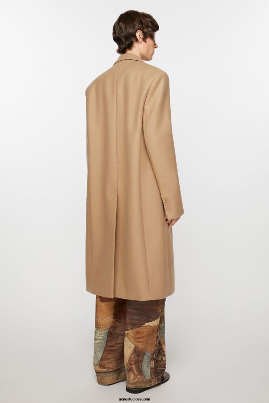 Acne Studios vaatteet kamelin beige 0VF2B886 yksirivinen villatakki
