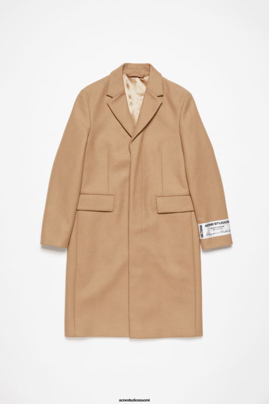 Acne Studios vaatteet kamelin beige 0VF2B886 yksirivinen villatakki