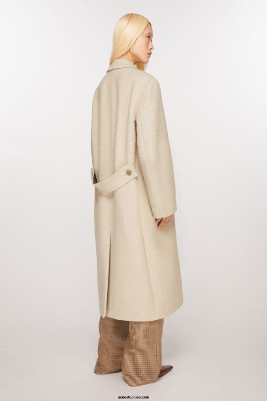 Acne Studios vaatteet lämmin valkoinen 0VF2B7 kaksirivinen villatakki