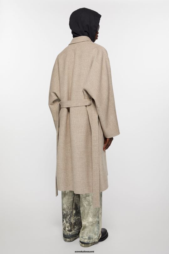 Acne Studios vaatteet mahonkinruskea/norsunluuvalkoinen 0VF2B898 koiranhampainen vyötakki