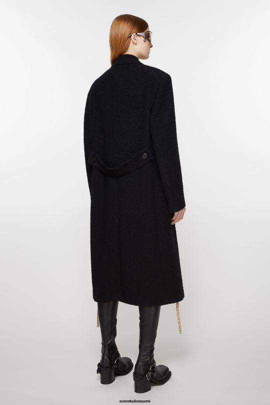 Acne Studios vaatteet musta 0VF2B1 kaksirivinen villatakki