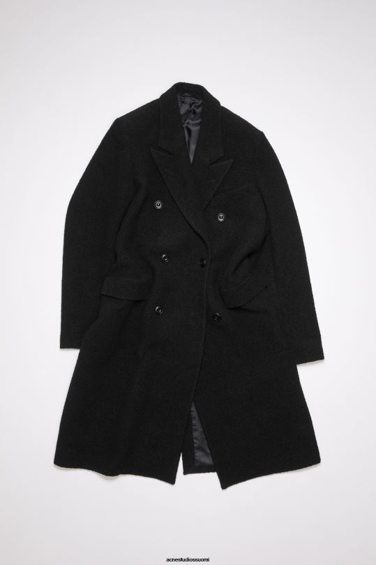 Acne Studios vaatteet musta 0VF2B1 kaksirivinen villatakki