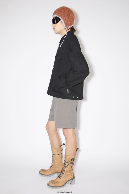 Acne Studios vaatteet musta 0VF2B915 puuvillasekoitettu päällyspaita
