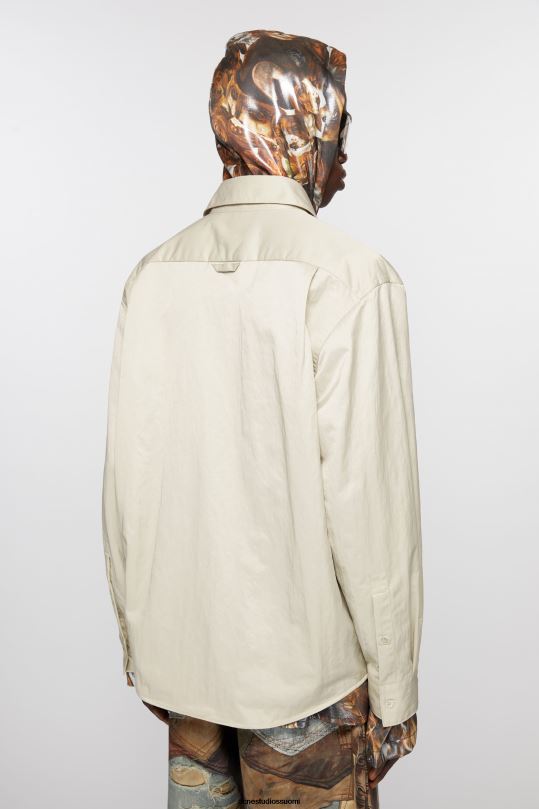 Acne Studios vaatteet norsunluun valkoinen 0VF2B892 nylon päällyspaita