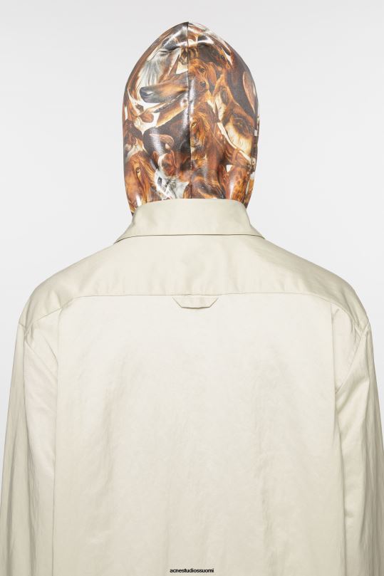 Acne Studios vaatteet norsunluun valkoinen 0VF2B892 nylon päällyspaita
