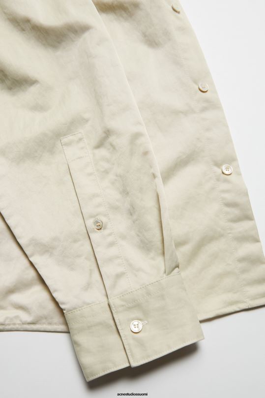Acne Studios vaatteet norsunluun valkoinen 0VF2B892 nylon päällyspaita