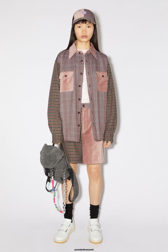 Acne Studios vaatteet pinkki/violetti 0VF2B28 tilkkutyöpaita unisex