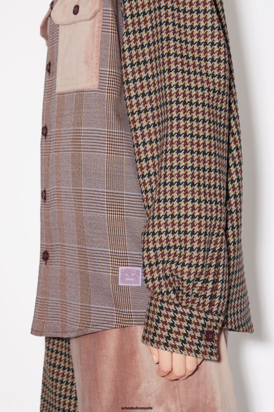 Acne Studios vaatteet pinkki/violetti 0VF2B28 tilkkutyöpaita unisex