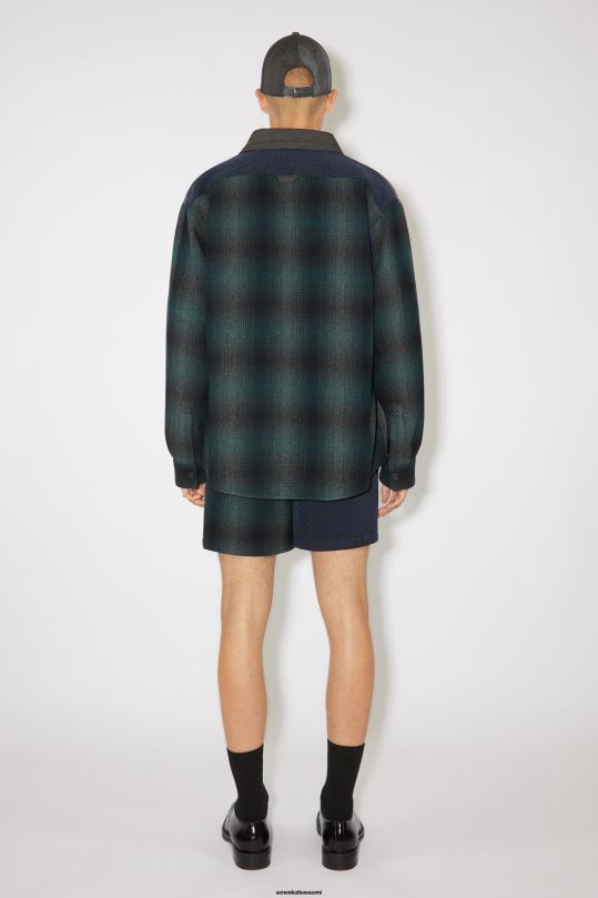Acne Studios vaatteet sinivihreä 0VF2B904 tilkkutyöpaita unisex