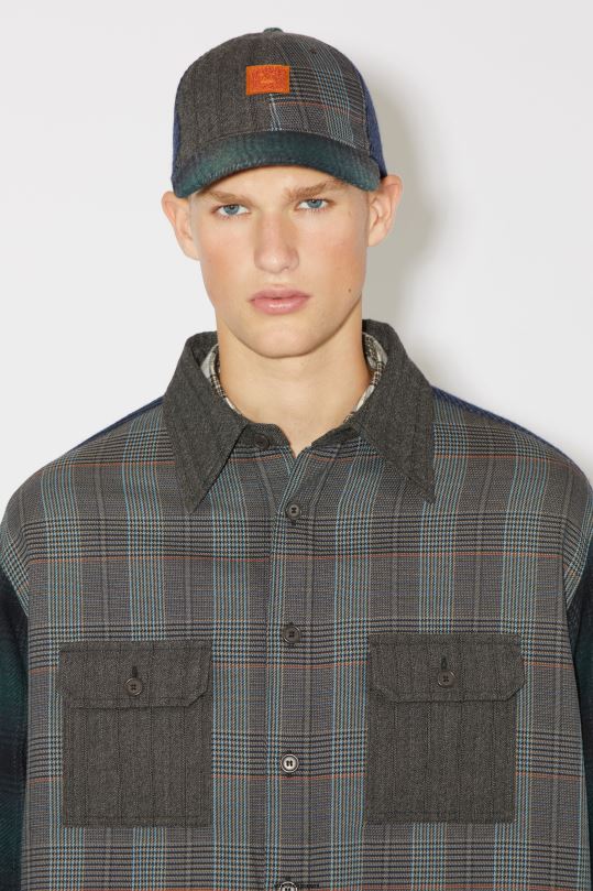 Acne Studios vaatteet sinivihreä 0VF2B904 tilkkutyöpaita unisex