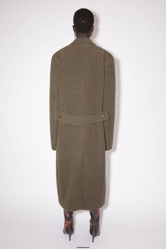 Acne Studios vaatteet taupe harmaa 0VF2B32 kaksirivinen villatakki