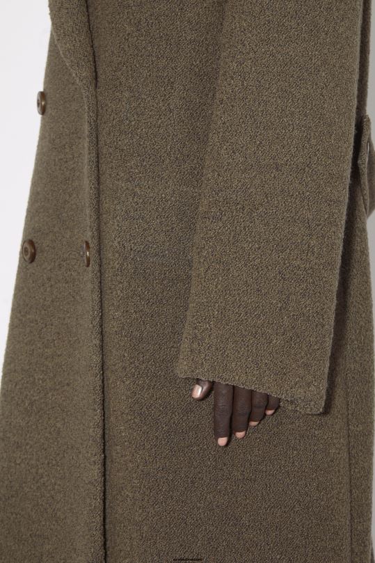Acne Studios vaatteet taupe harmaa 0VF2B32 kaksirivinen villatakki