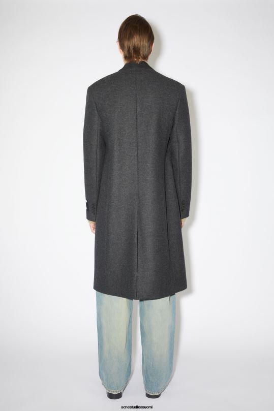 Acne Studios vaatteet tummanharmaa melansi 0VF2B907 yksirivinen villasekoitettakki