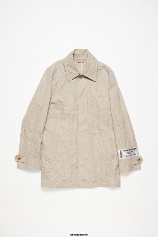 Acne Studios vaatteet vaaleanbeige 0VF2B883 ryppyinen trenssitakki