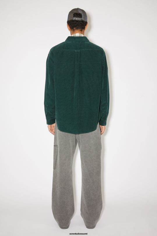 Acne Studios vaatteet yön vihreä 0VF2B900 vakosametti overshirt unisex
