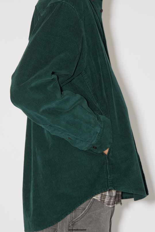 Acne Studios vaatteet yön vihreä 0VF2B900 vakosametti overshirt unisex