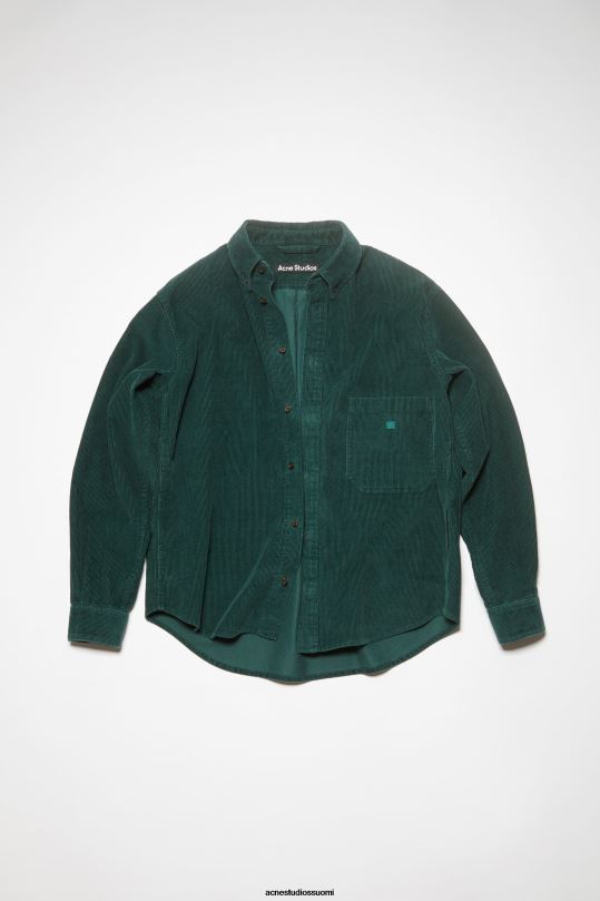 Acne Studios vaatteet yön vihreä 0VF2B900 vakosametti overshirt unisex