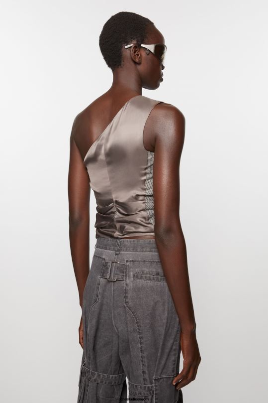 Acne Studios vaatteet harmaa melansi 0VF2B173 olkapäältä liivin toppi