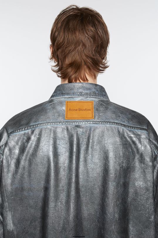 Acne Studios vaatteet hopea/sininen 0VF2B998 denim paita - rento istuvuus