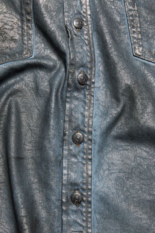 Acne Studios vaatteet hopea/sininen 0VF2B998 denim paita - rento istuvuus