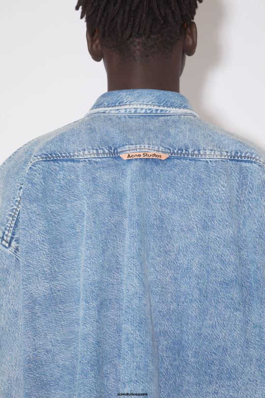 Acne Studios vaatteet indigonsininen 0VF2B1175 denim napillinen paita