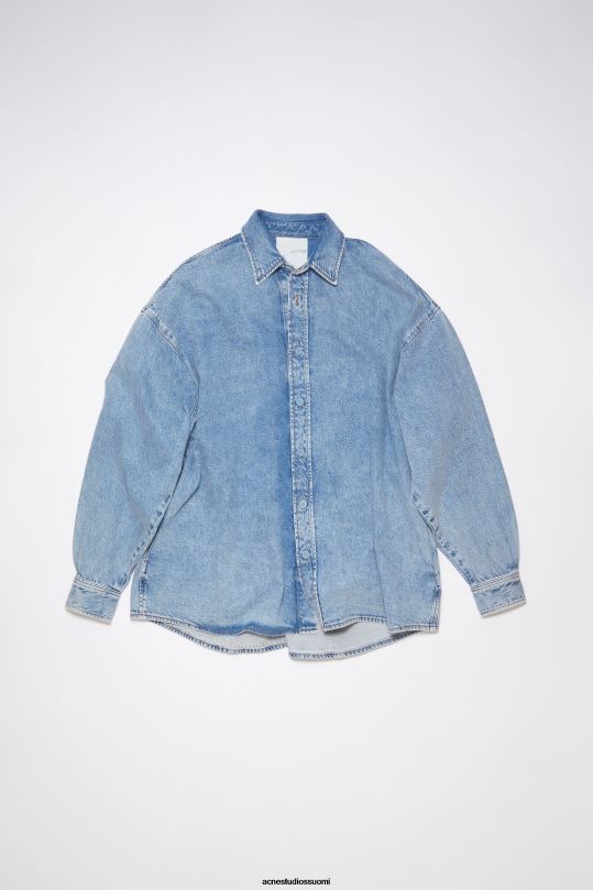 Acne Studios vaatteet indigonsininen 0VF2B1175 denim napillinen paita
