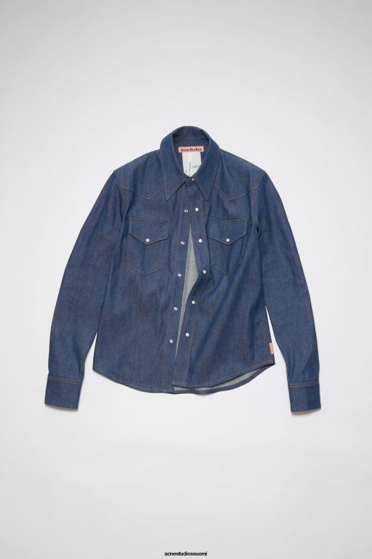 Acne Studios vaatteet indigonsininen 0VF2B408 denim napillinen paita